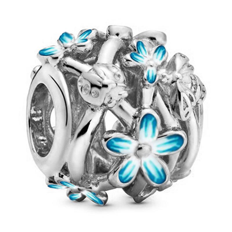 MOQ 2 pcs Flower Big Hole European Beads or Charms 21 Styles To Choose