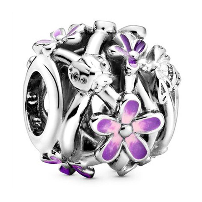 MOQ 2 pcs Flower Big Hole European Beads or Charms 21 Styles To Choose