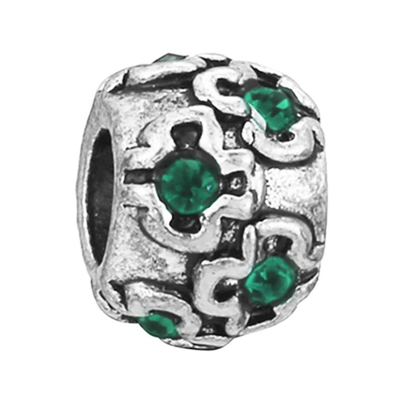 MOQ 2 pcs Green Big Hole European Beads or Charms 45 Styles To Choose