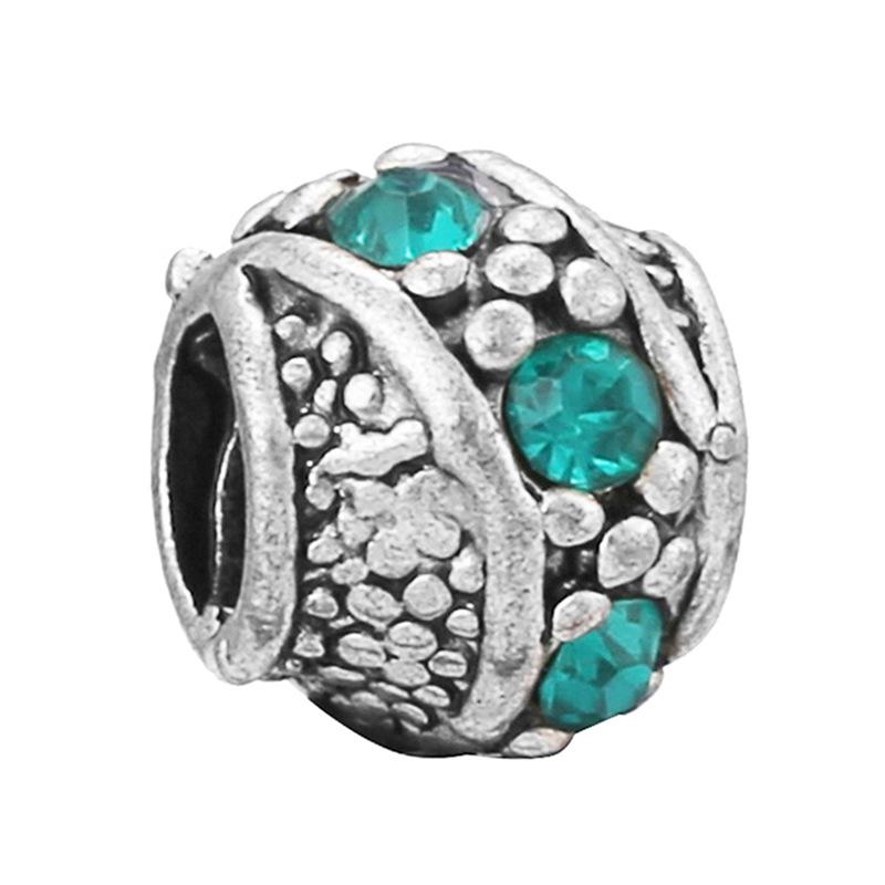 MOQ 2 pcs Green Big Hole European Beads or Charms 45 Styles To Choose