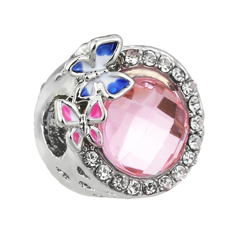 MOQ 2 pcs Pink Big Hole European Beads or Charms 36 Styles To Choose