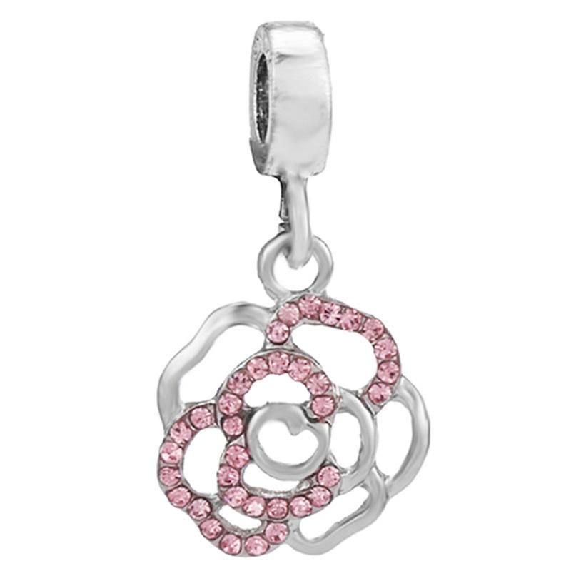 MOQ 2 pcs Pink Big Hole European Beads or Charms 36 Styles To Choose