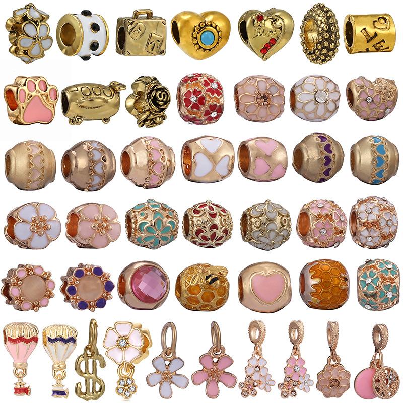 MOQ 2 pcs Big Hole European Beads or Charms 45 Styles To Choose