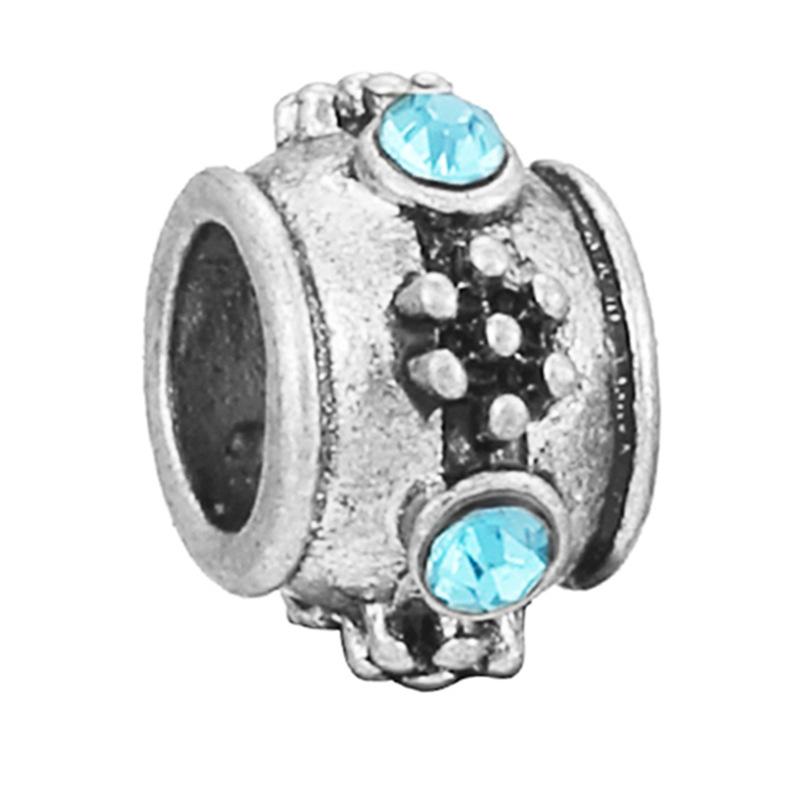 MOQ 2 pcs Sea Blue Big Hole European Beads or Charms 45 Styles To Choose