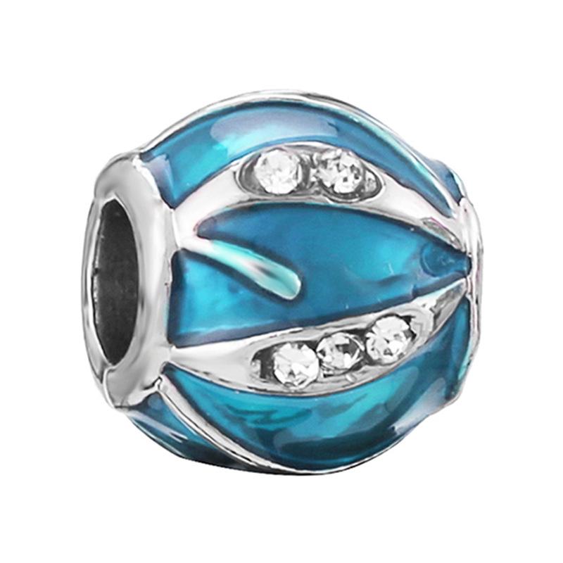 MOQ 2 pcs Sea Blue Big Hole European Beads or Charms 45 Styles To Choose