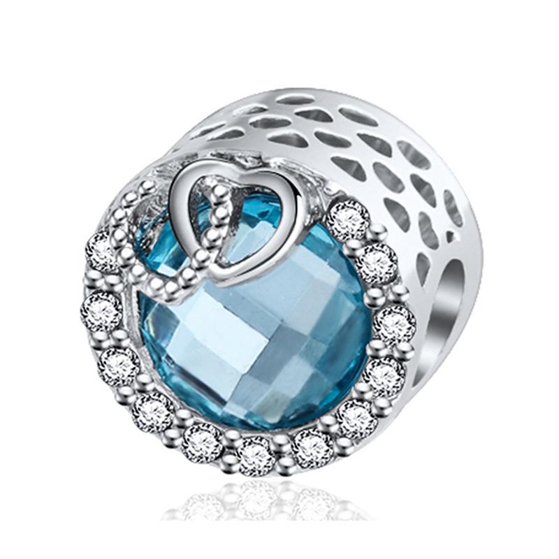 MOQ 2 pcs Sea Blue Big Hole European Beads or Charms 45 Styles To Choose