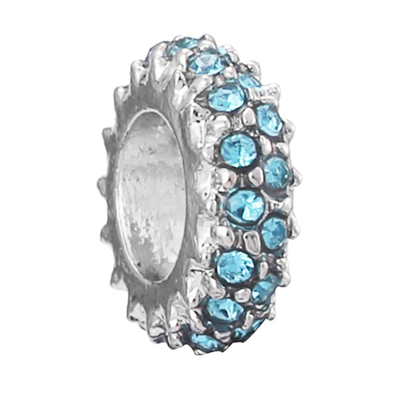 MOQ 2 pcs Sea Blue Big Hole European Beads or Charms 45 Styles To Choose
