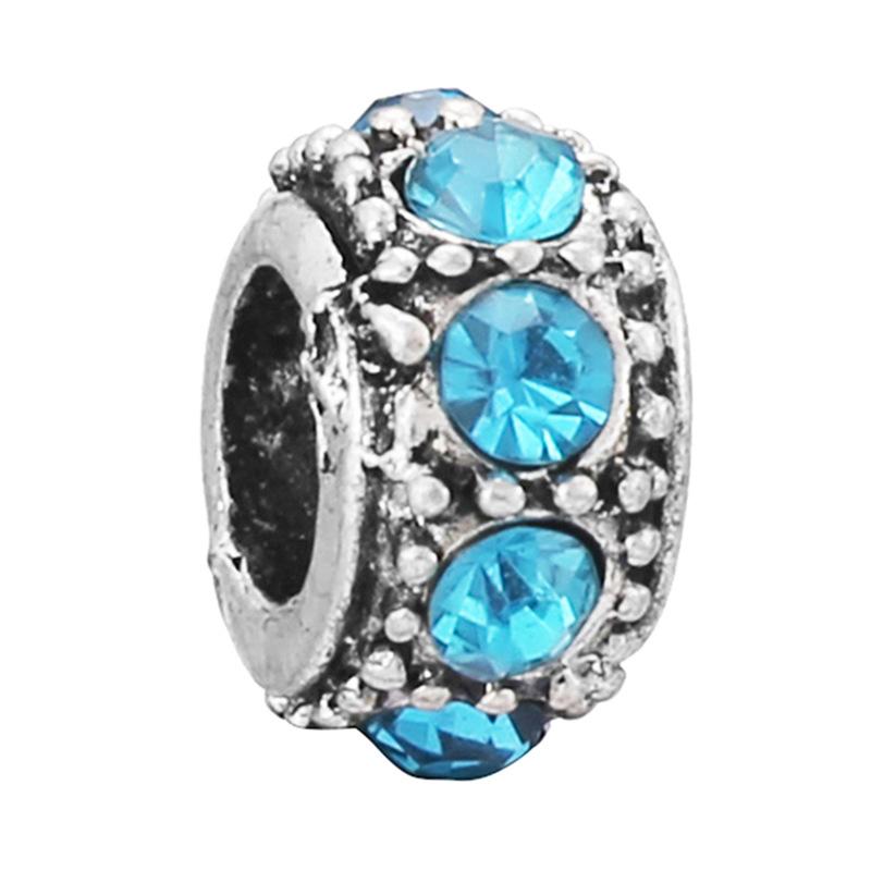MOQ 2 pcs Sea Blue Big Hole European Beads or Charms 45 Styles To Choose