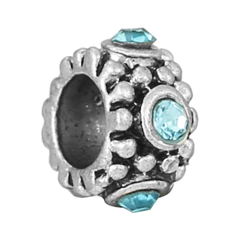 MOQ 2 pcs Sea Blue Big Hole European Beads or Charms 45 Styles To Choose