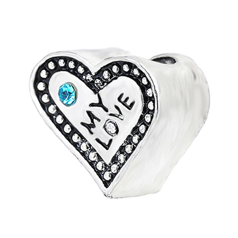 MOQ 2 pcs Sea Blue Big Hole European Beads or Charms 45 Styles To Choose