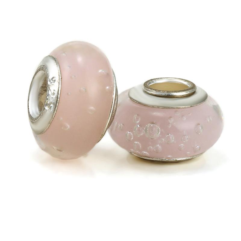 5 pcs/bag Lampwork Glass Bubble Big Hole European Beads 11 Styles To Choose