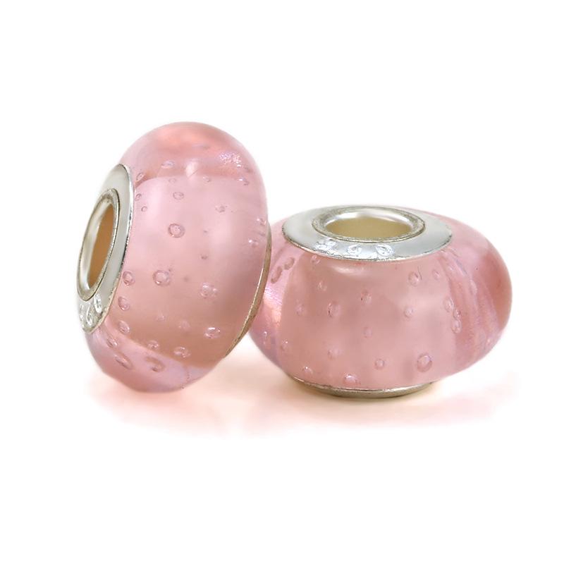 5 pcs/bag Lampwork Glass Bubble Big Hole European Beads 11 Styles To Choose