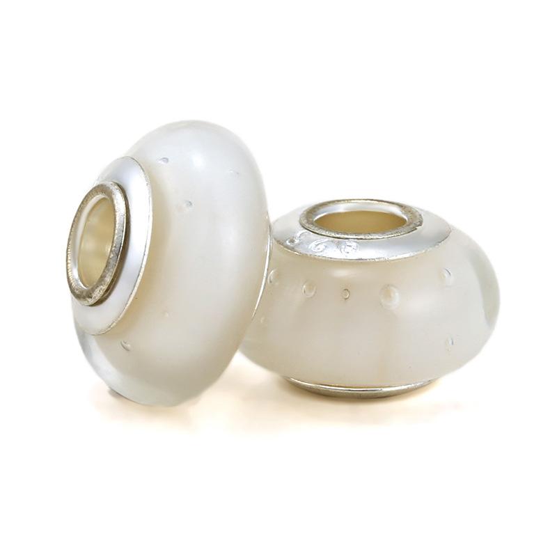 5 pcs/bag Lampwork Glass Bubble Big Hole European Beads 11 Styles To Choose