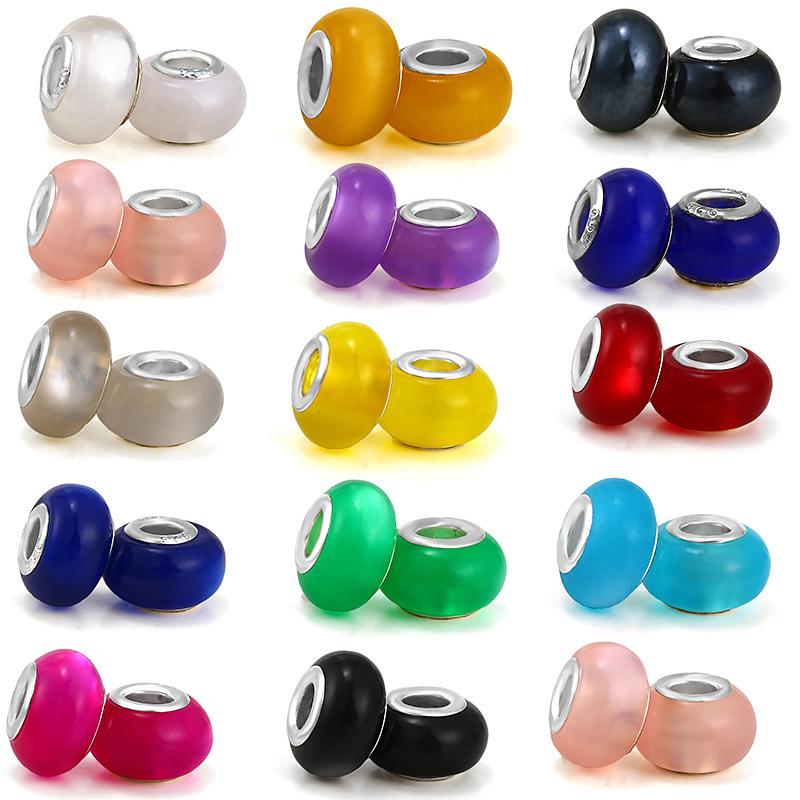 5 pcs/bag Opal Big Hole European Beads 13 Styles To Choose