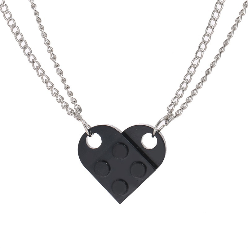 50CM Love building block pendant necklace