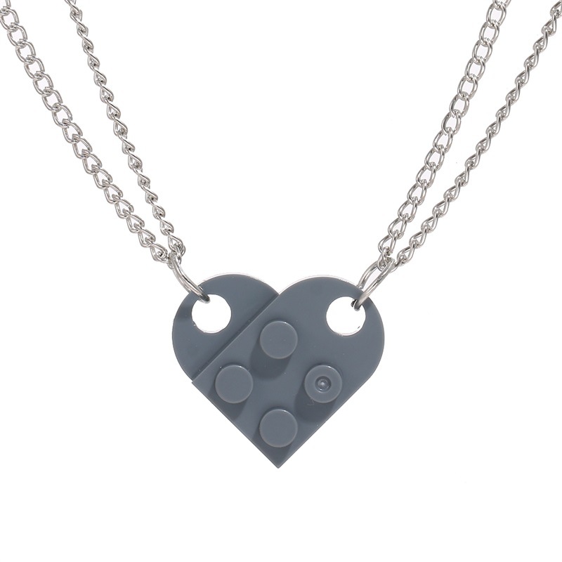 50CM Love building block pendant necklace