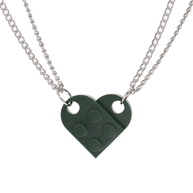 50CM Love building block pendant necklace