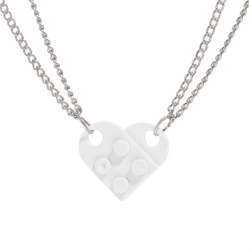 50CM Love building block pendant necklace