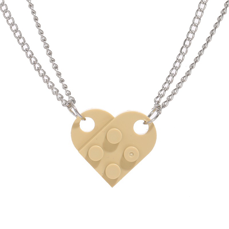 50CM Love building block pendant necklace