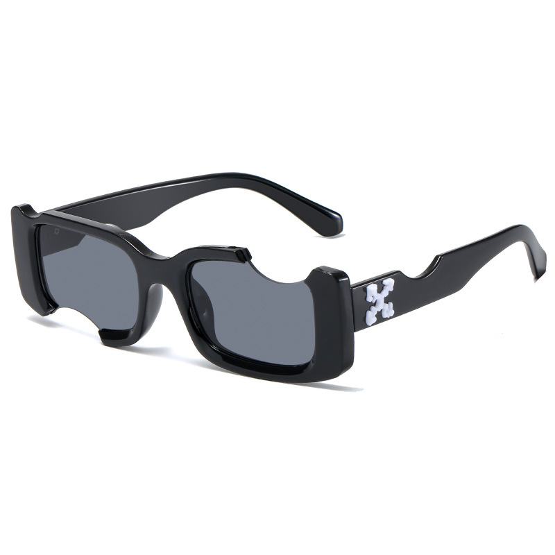 small frame notched sunglasses