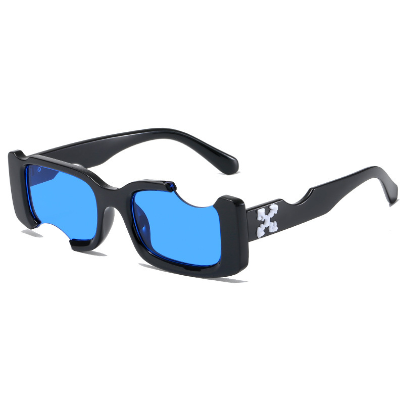 small frame notched sunglasses