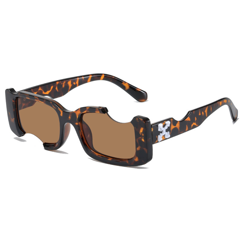 small frame notched sunglasses