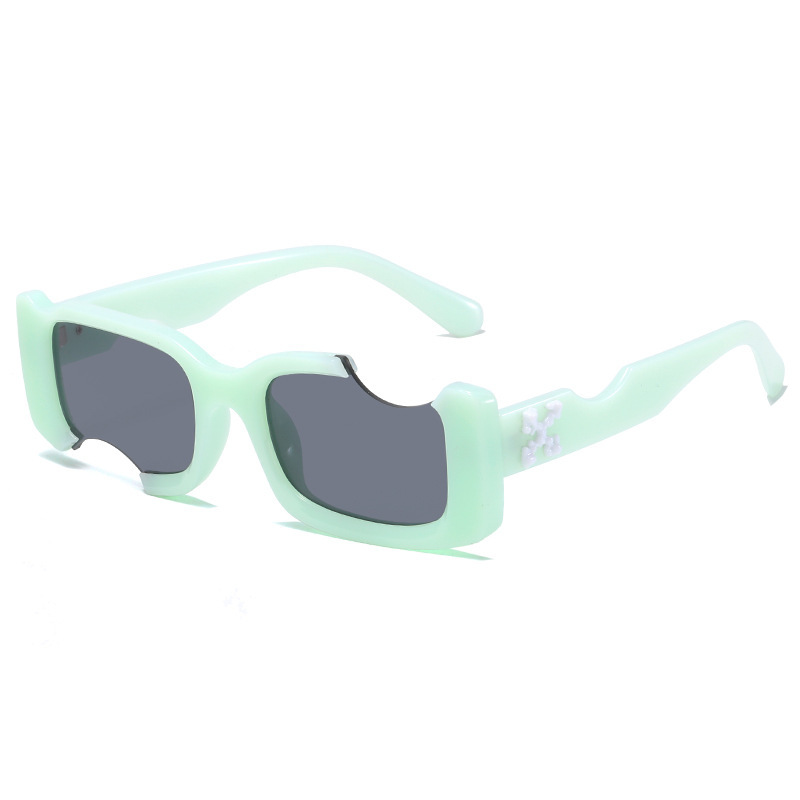 small frame notched sunglasses