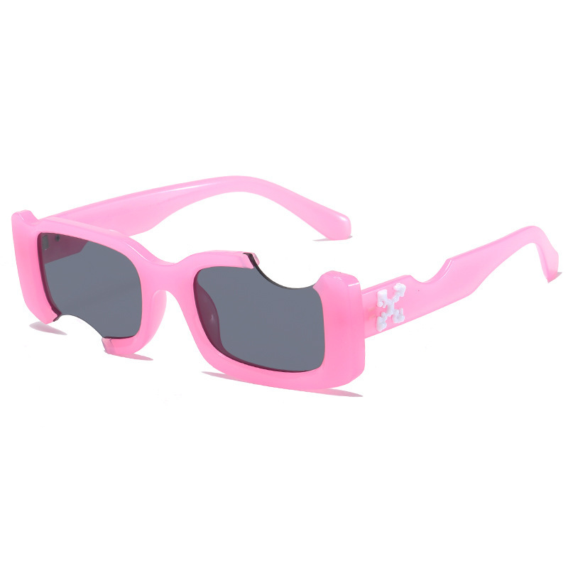 small frame notched sunglasses