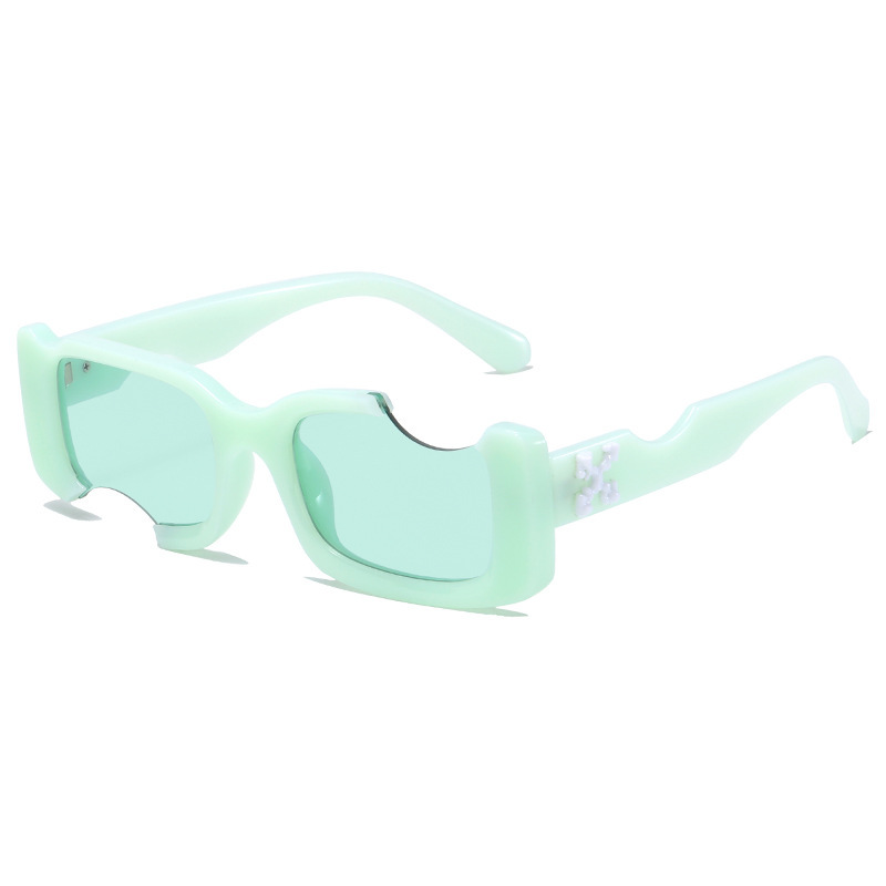 small frame notched sunglasses