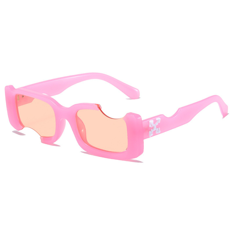 small frame notched sunglasses