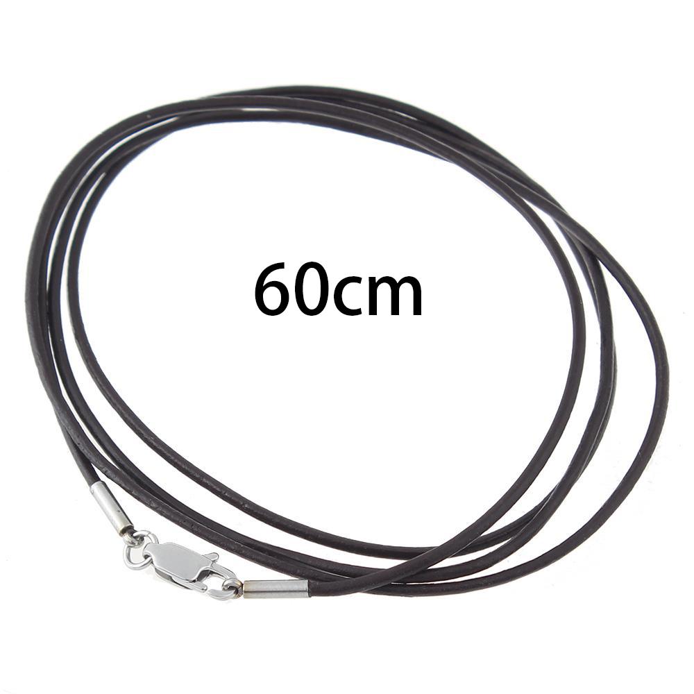 1.5*60cm Brown Leather Necklace Chain