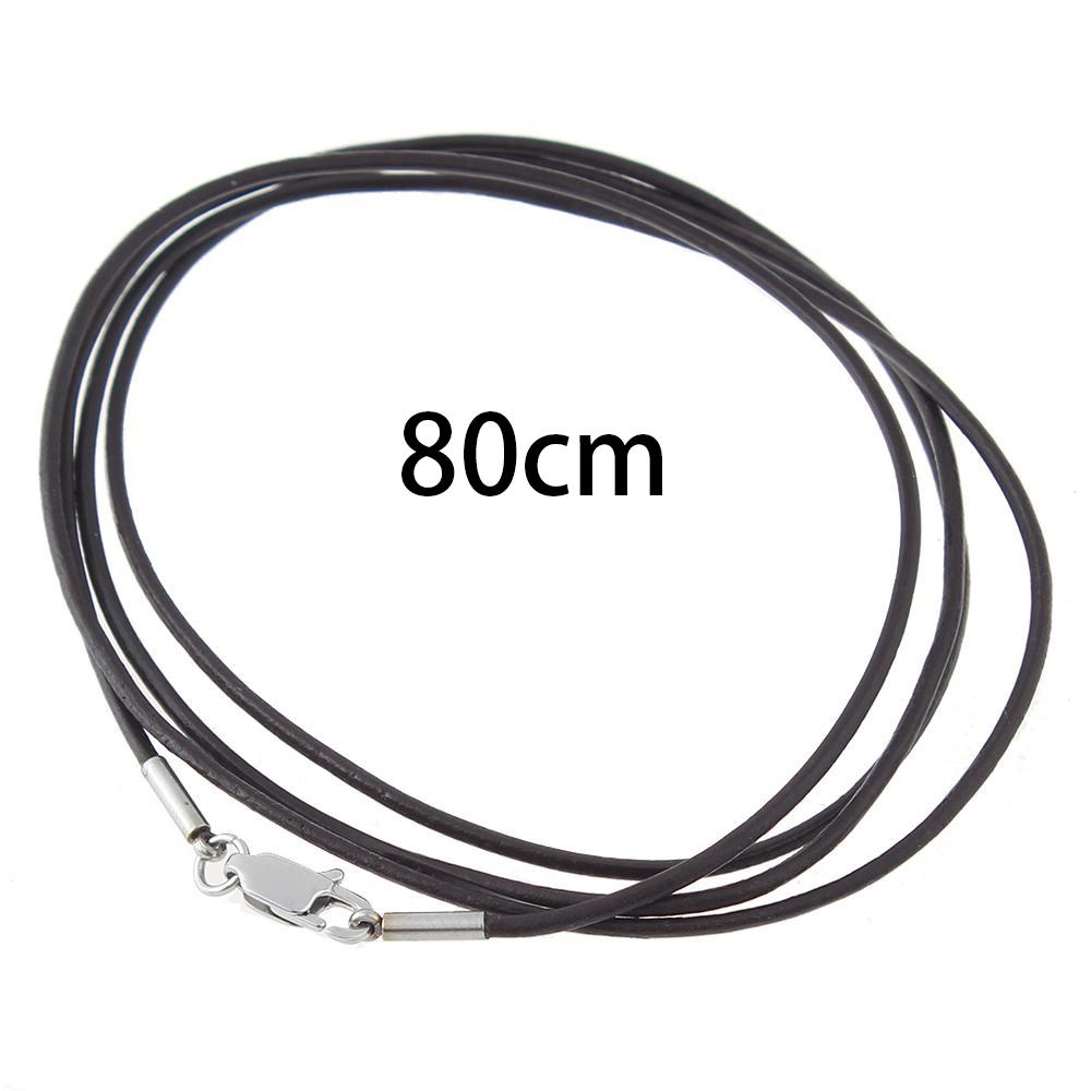 1.5mm*80cm Brown Leather Necklace Chain