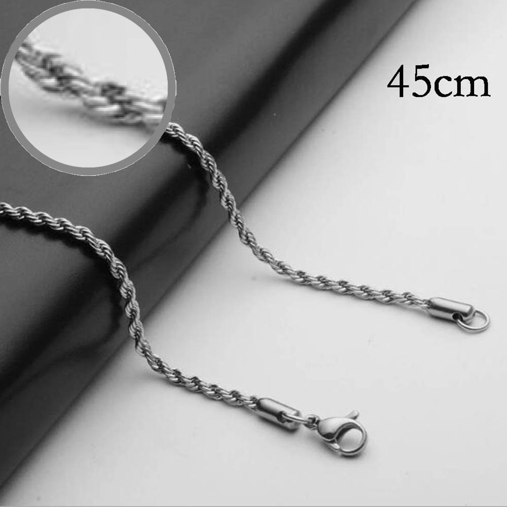 45CM Stainless steel chain necklace for men or women Jewelry Accessories, Wholesales