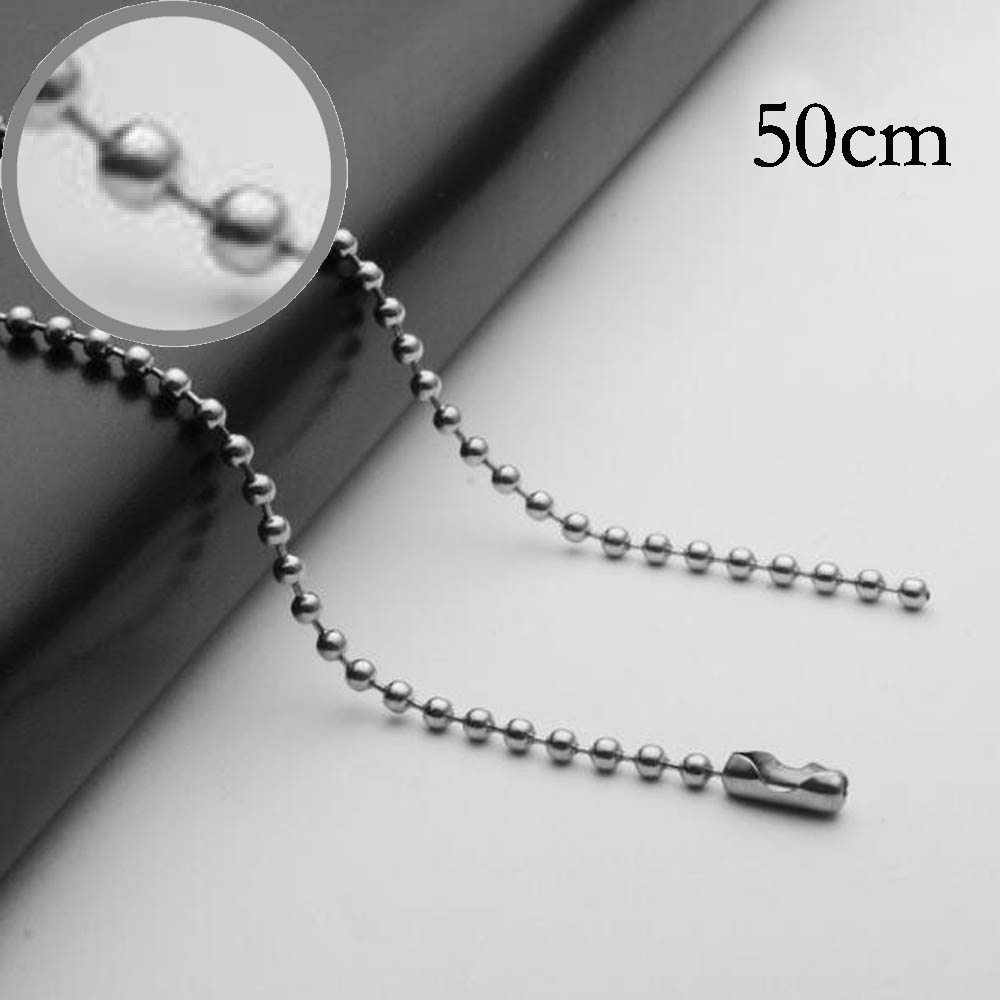 50CM beads Stainless steel chain necklace Jewelry Accessories, Wholesales