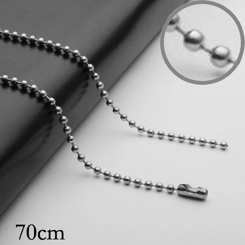 70CM beads Stainless steel chain necklace Jewelry Accessories, Wholesales