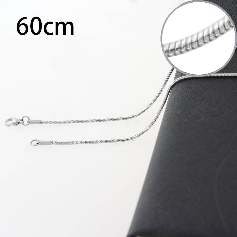 1.5mm*60CM Stainless steel Round snake necklace chain