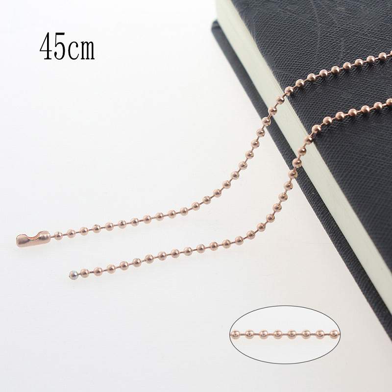 45CM Stainless steel plated rose gold chain necklace Jewelry Accessories Wholesales
