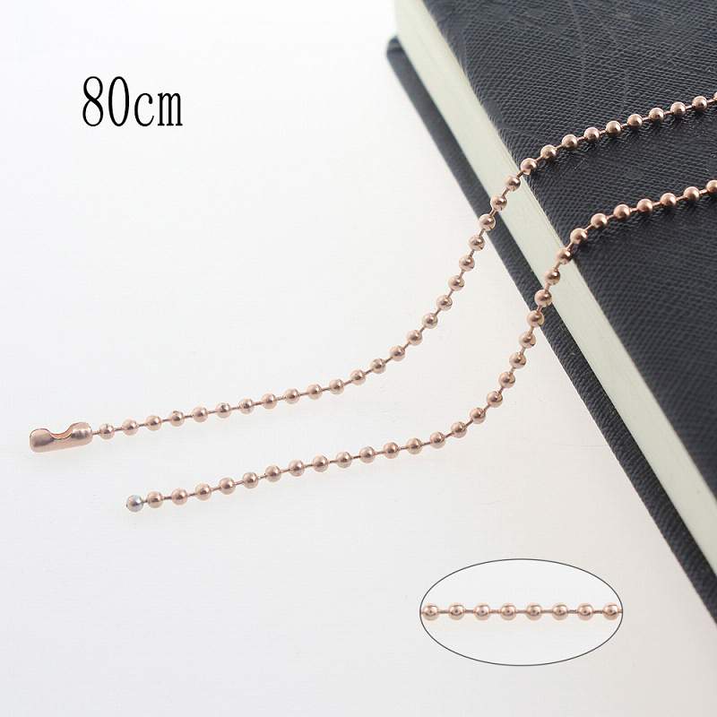 80CM Stainless steel plated rose gold chain necklace Jewelry Accessories Wholesales