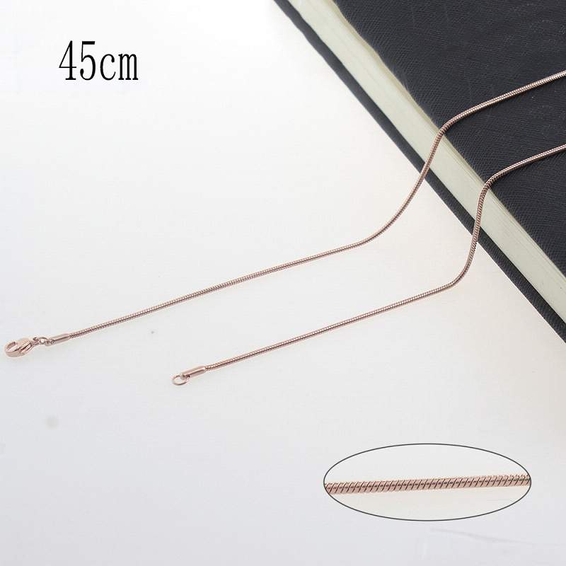 45CM Stainless steel plated rose gold chain necklace Jewelry Accessories Wholesales