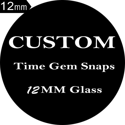 12MM Print Glass Cover Snaps