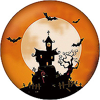 20mm Print Halloween Glass Cover Snaps