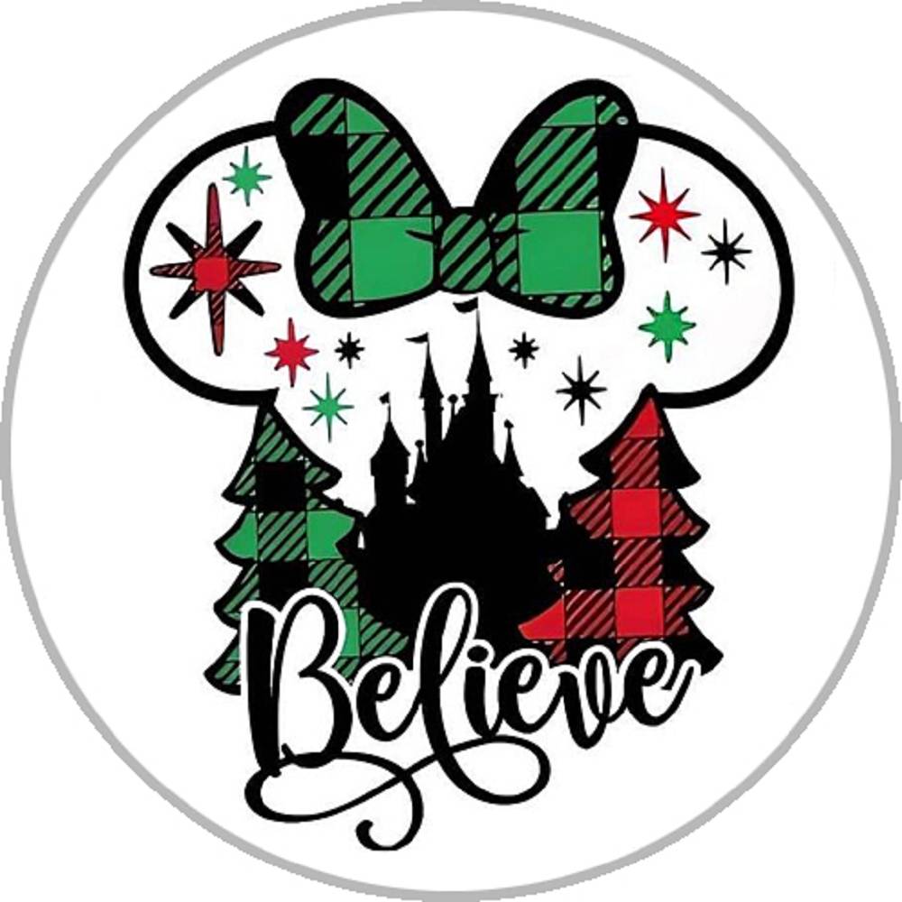 Believe Christmas 20MM Print Glass Snaps