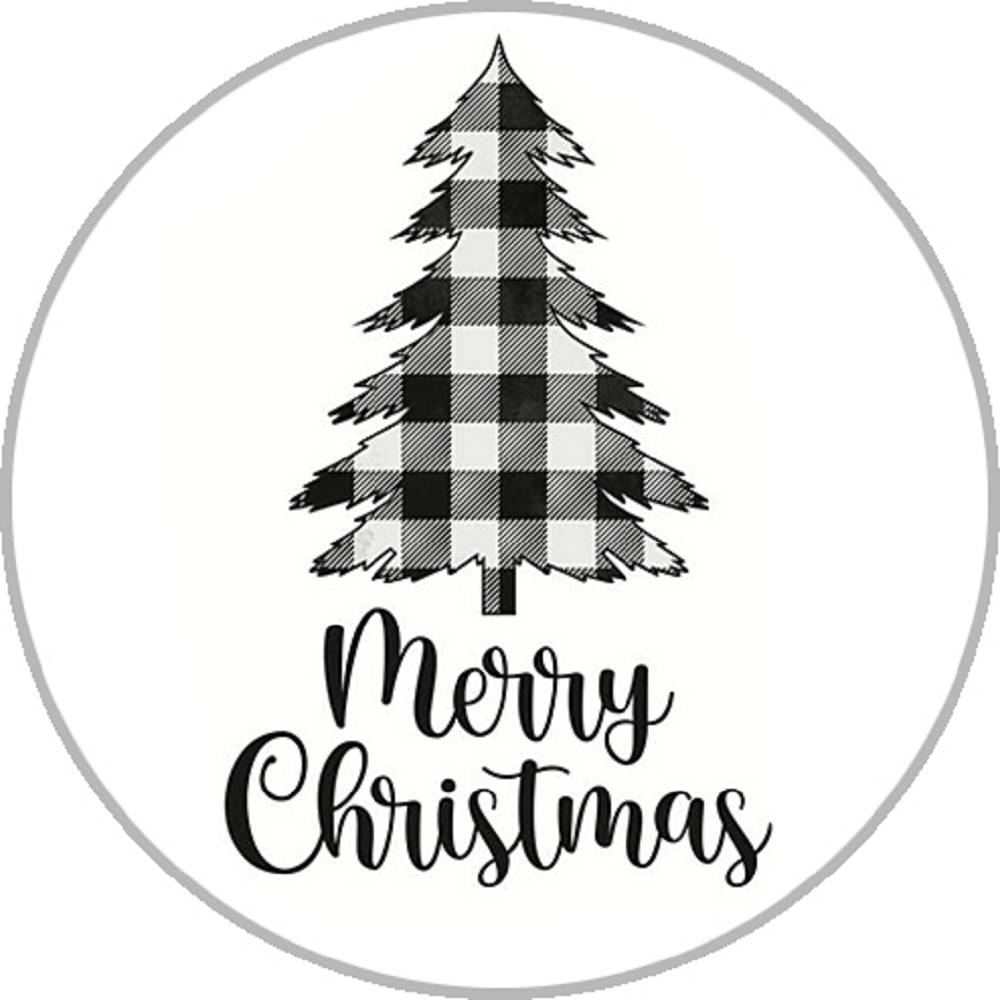 Merry Christmas tree 20MM Print Glass Snaps