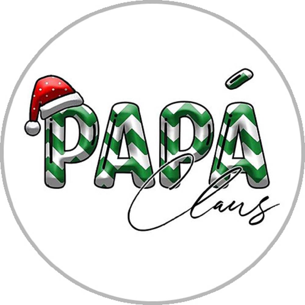 Words PAPA Christmas 20MM Print Glass Snaps