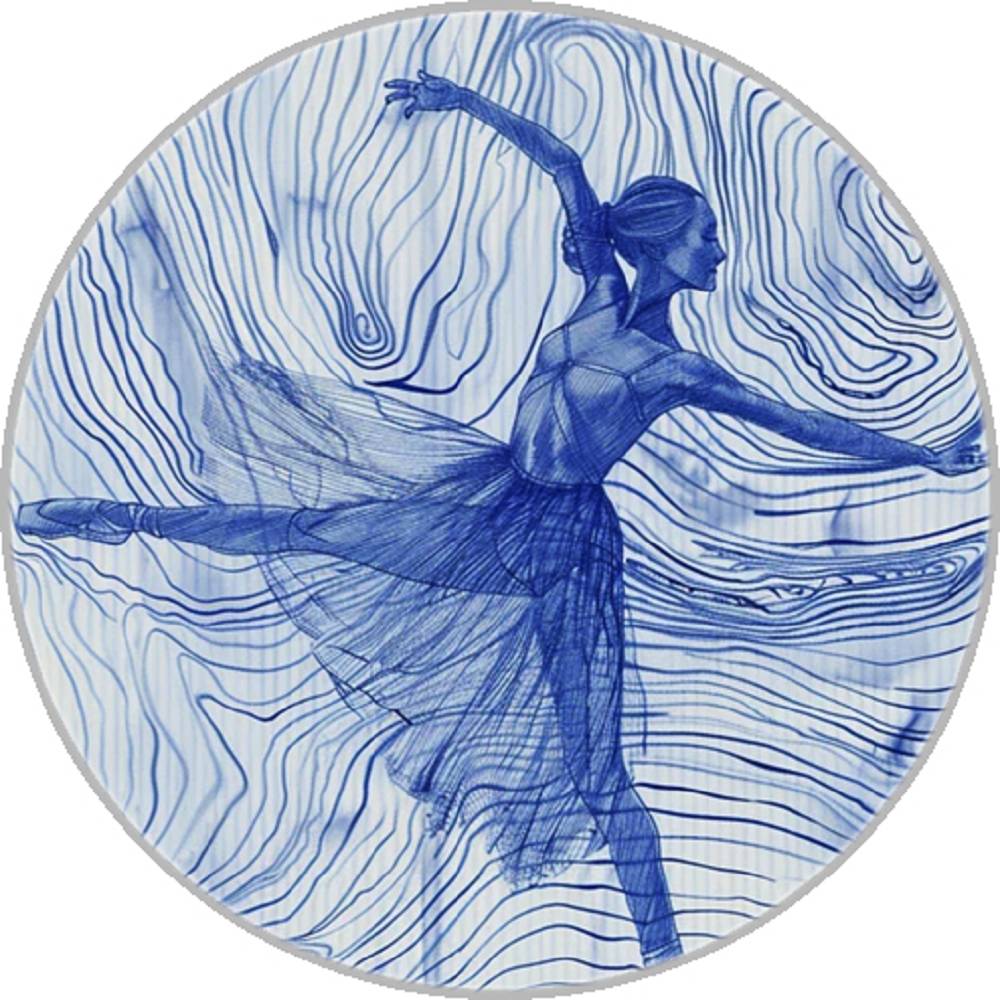 Dancer 20MM Print Glass Snaps