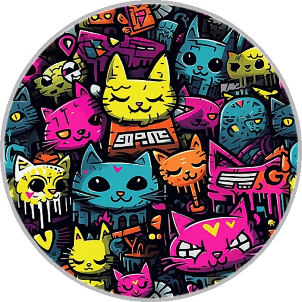 Cat 20MM Print Glass Snaps