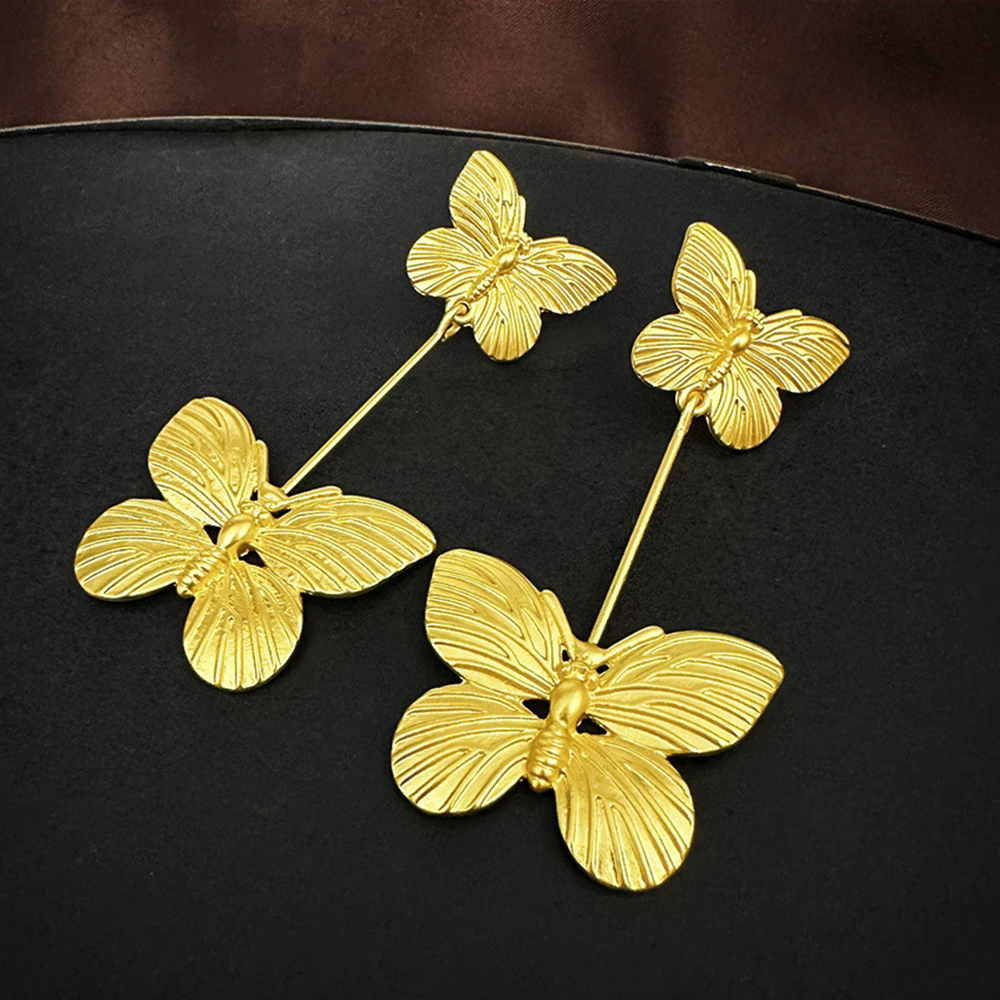 Vintage jewelry European and American medieval luxury earrings with silver needles